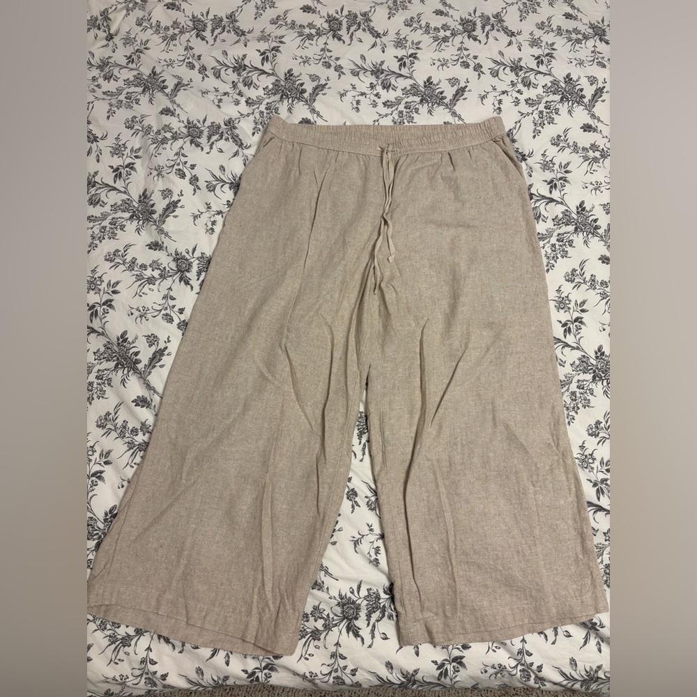 Caslon Women’s Wide Leg Linen Pants